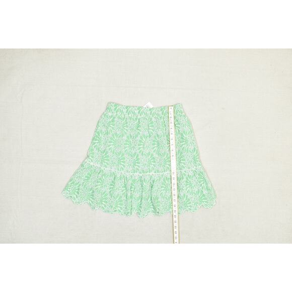 NEW LOFT Women's Green Eyelet Embroidered Scallop Hem Mini Skirt Regular Size S - Picture 5 of 8